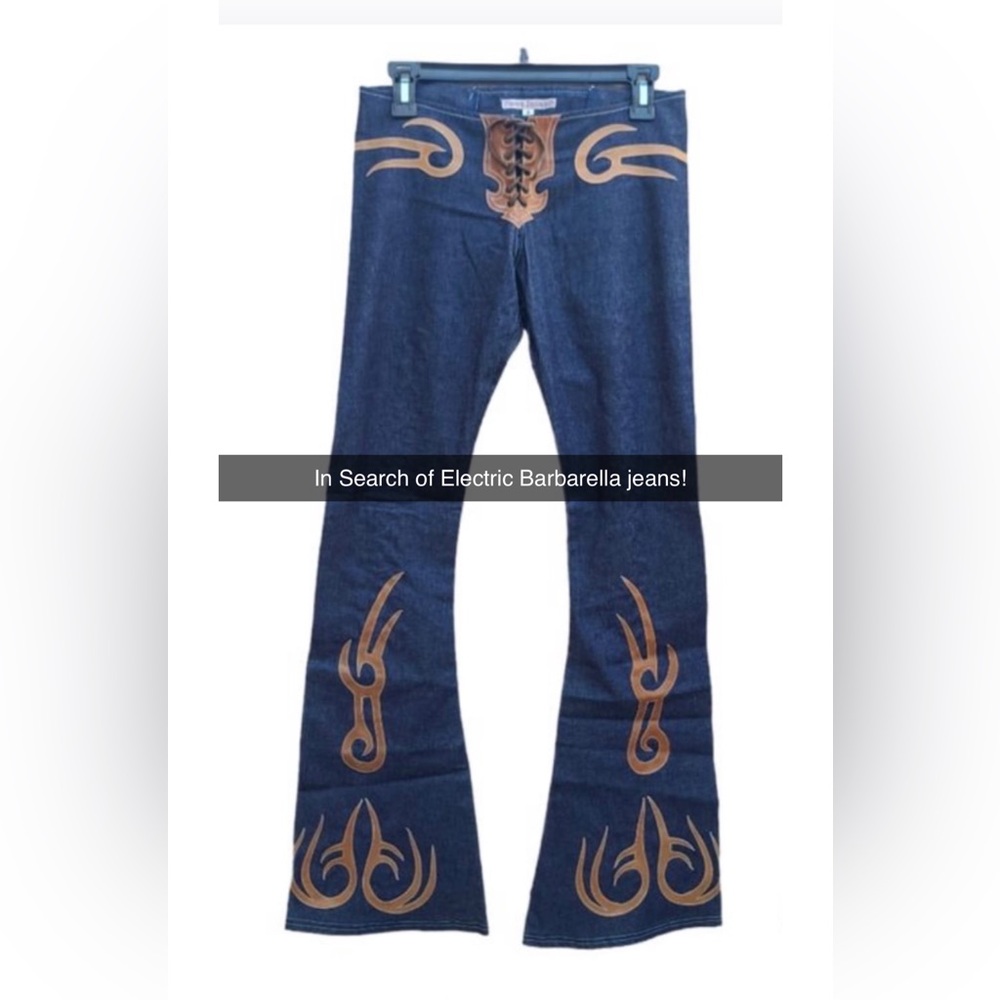 Blue Jeans with Tan Accents